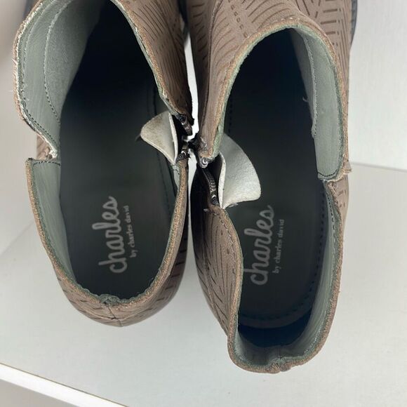 Leather Embossed Ankle Boots 11 - Picture 6 of 10